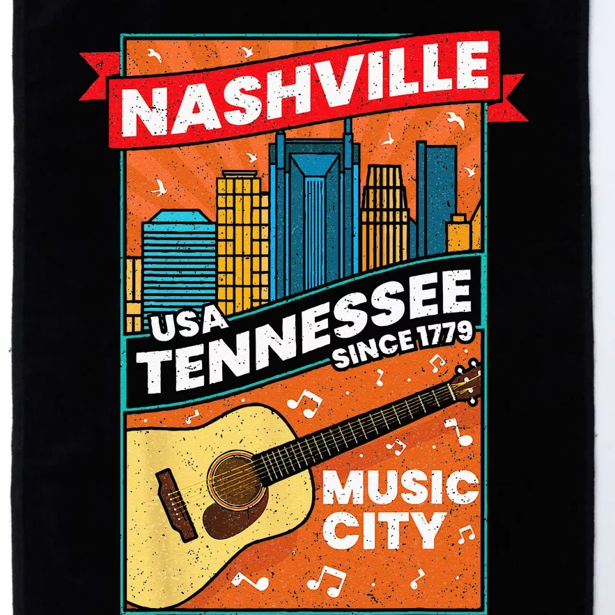 Nashville Tennessee USA Music City Guitar Musician Music Platinum Collection Golf Towel