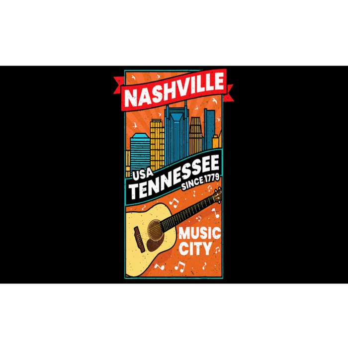 Nashville Tennessee USA Music City Guitar Musician Music Bumper Sticker