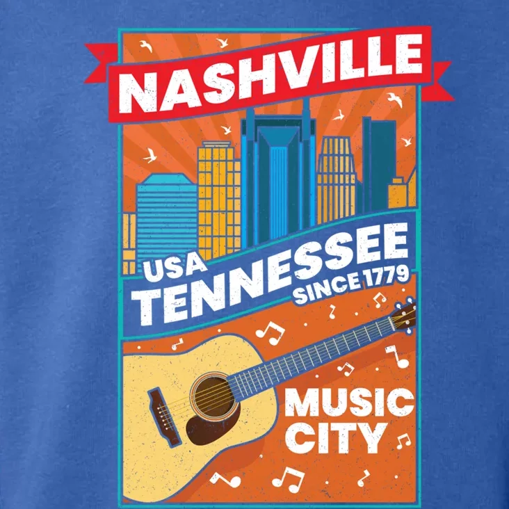 Nashville Tennessee Usa Music City Guitar Musician Music Gift Toddler Hoodie