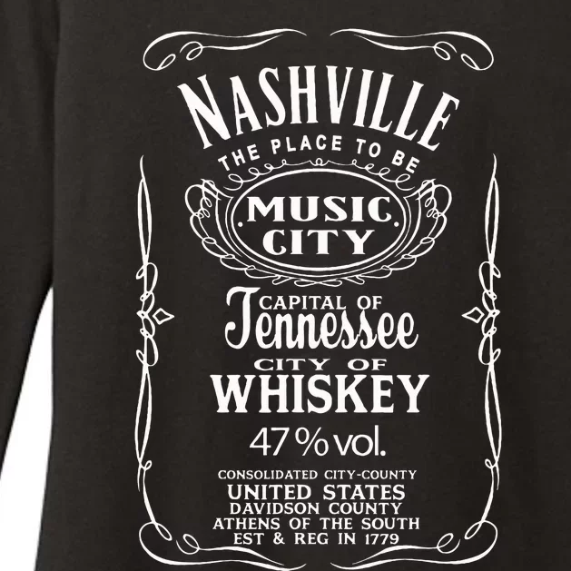 Nashville Tennessee United States Usa Western Country Music Womens CVC Long Sleeve Shirt