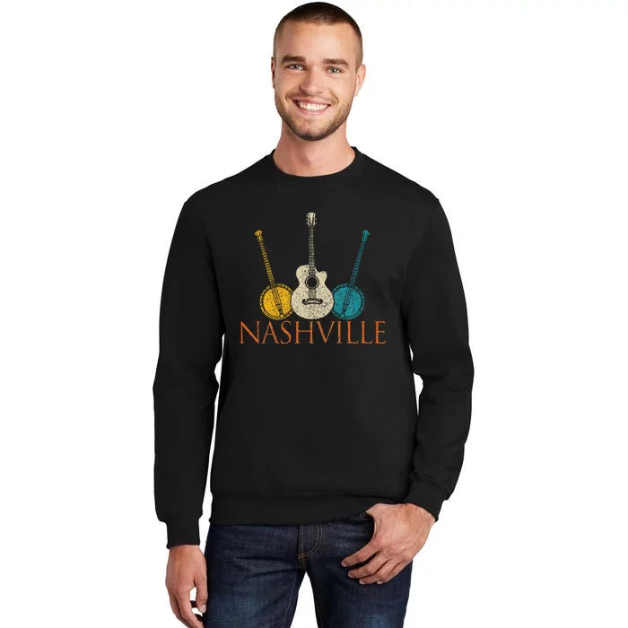 Nashville Tennessee Vintage Country Music City Souvenir Tall Sweatshirt