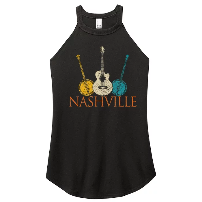 Nashville Tennessee Vintage Country Music City Souvenir Women’s Perfect Tri Rocker Tank