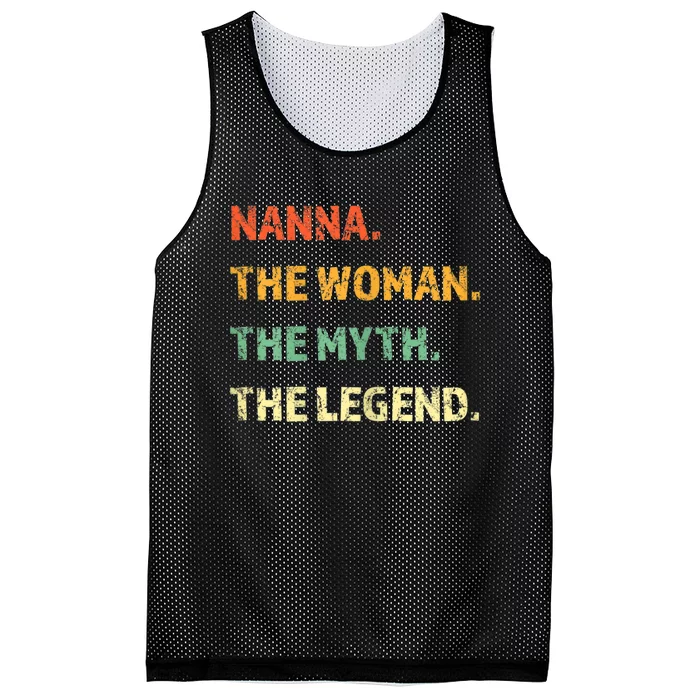 Nanna The Woman The Myth The Legend Funny Gift Mesh Reversible Basketball Jersey Tank