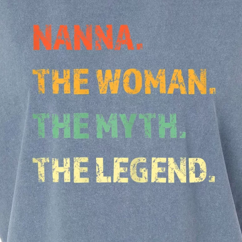 Nanna The Woman The Myth The Legend Funny Gift Garment-Dyed Women's Muscle Tee