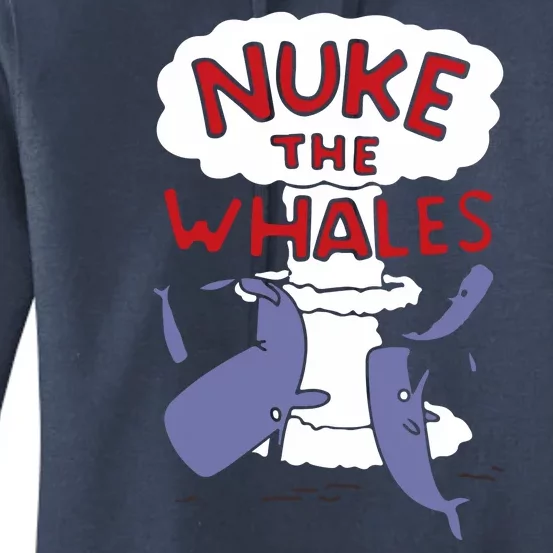 Nuke The Whales Funny Women's Pullover Hoodie