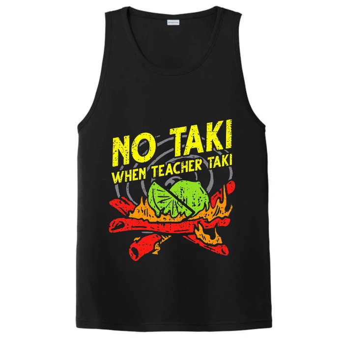 No Taki When Teacher Taki Performance Tank