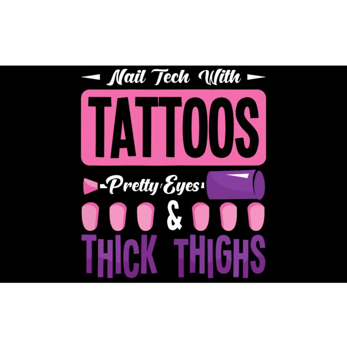 Nail Tech With Tattoos Pretty Nail Technician Nail Polish Bumper Sticker