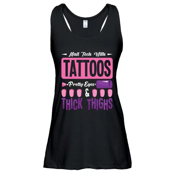 Nail Tech With Tattoos Pretty Nail Technician Nail Polish Ladies Essential Flowy Tank