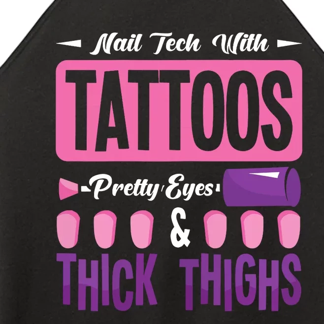 Nail Tech With Tattoos Pretty Nail Technician Nail Polish Women’s Perfect Tri Rocker Tank