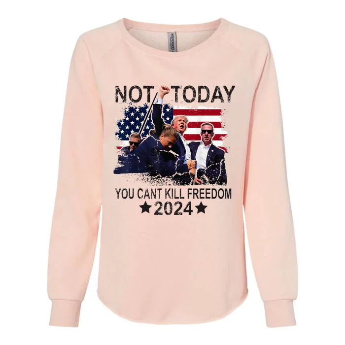 Not Today You CanT Kill Freedom Womens California Wash Sweatshirt