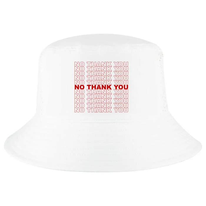 No Thank You Classic Retro Cool Comfort Performance Bucket Hat