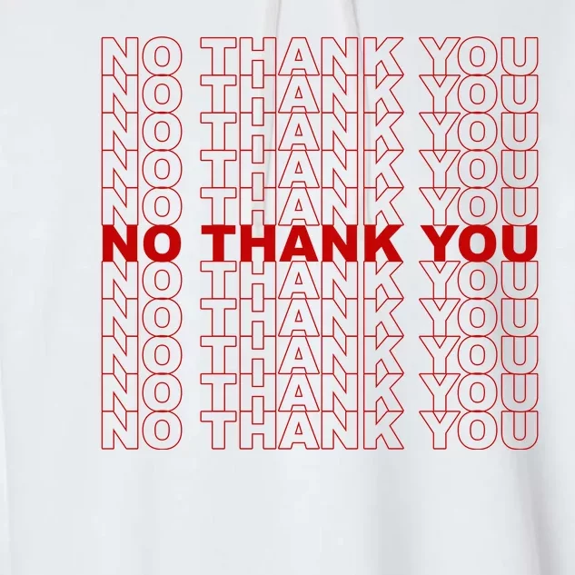 No Thank You Classic Retro Garment-Dyed Fleece Hoodie