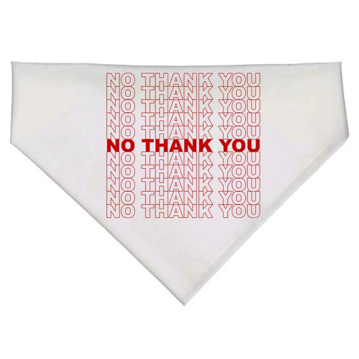 No Thank You Classic Retro USA-Made Doggie Bandana