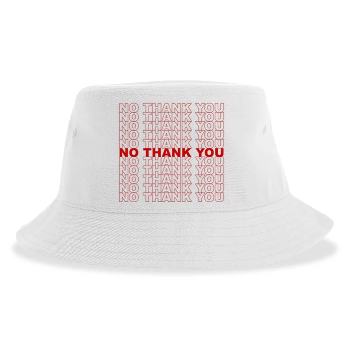 No Thank You Classic Retro Sustainable Bucket Hat