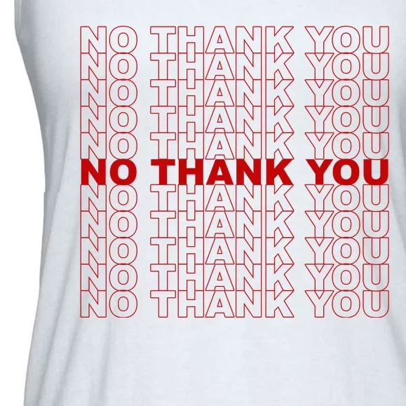 No Thank You Classic Retro Ladies Essential Flowy Tank