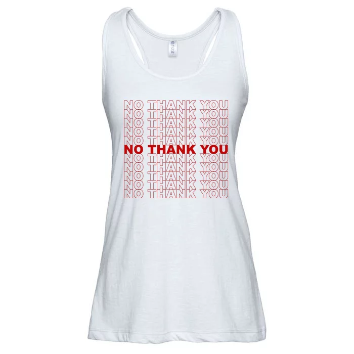 No Thank You Classic Retro Ladies Essential Flowy Tank