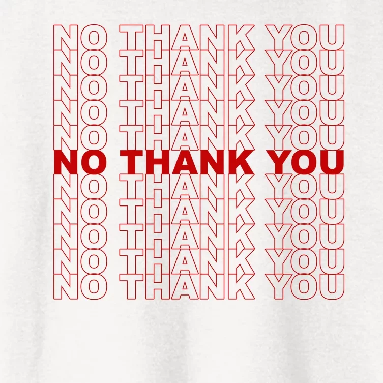 No Thank You Classic Retro Women's Crop Top Tee