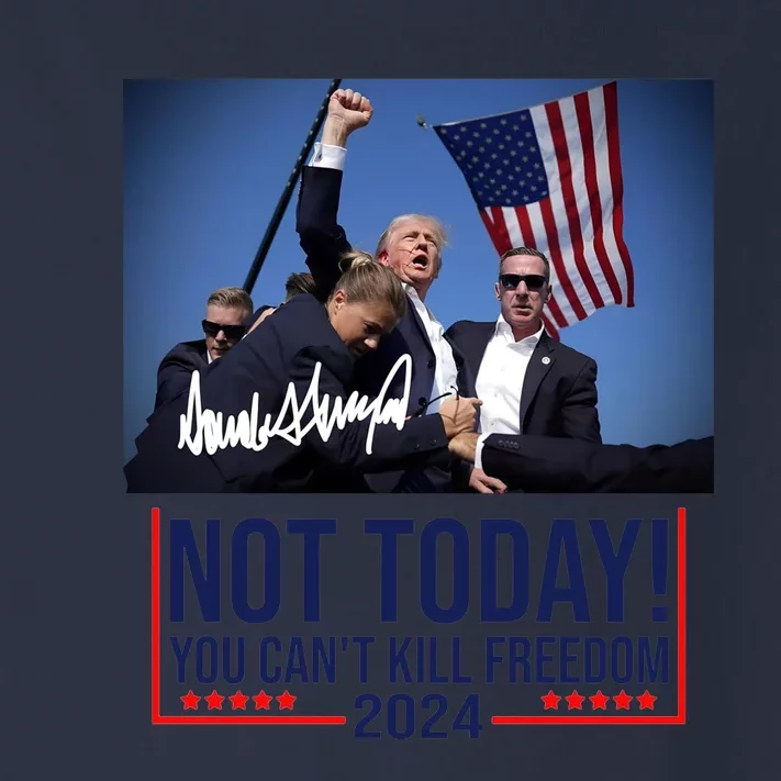 Not Today You CanT Kill Freedom Donald Trump Survived Shooter Toddler Long Sleeve Shirt