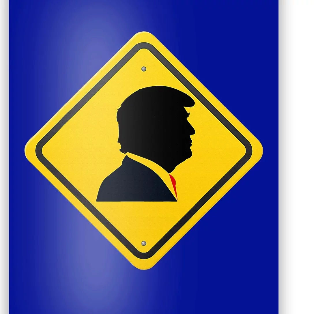 New! Trump Yellow Yield Road Sign Trump Road Yield Sign Poster