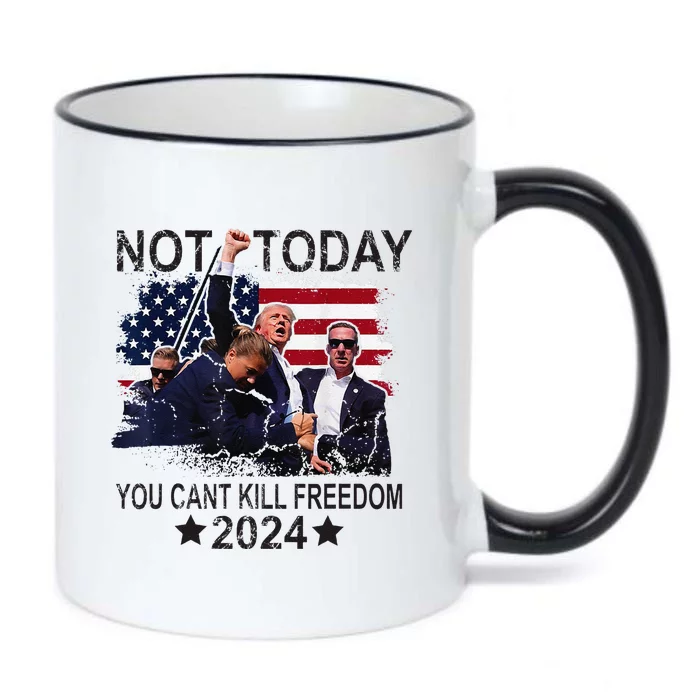 Not Today You CanT Kill Freedom Black Color Changing Mug