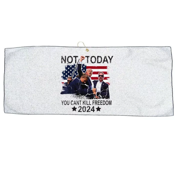 Not Today You CanT Kill Freedom Large Microfiber Waffle Golf Towel