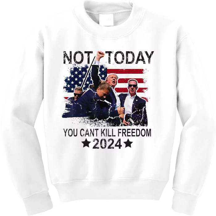 Not Today You CanT Kill Freedom Kids Sweatshirt