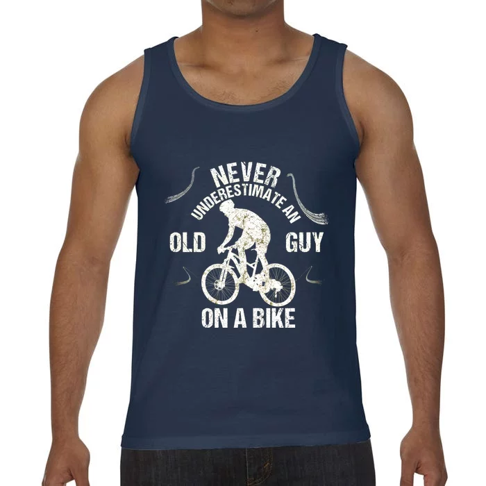 Never Underestimate An Old Guy On A Bike Comfort Colors® Tank Top