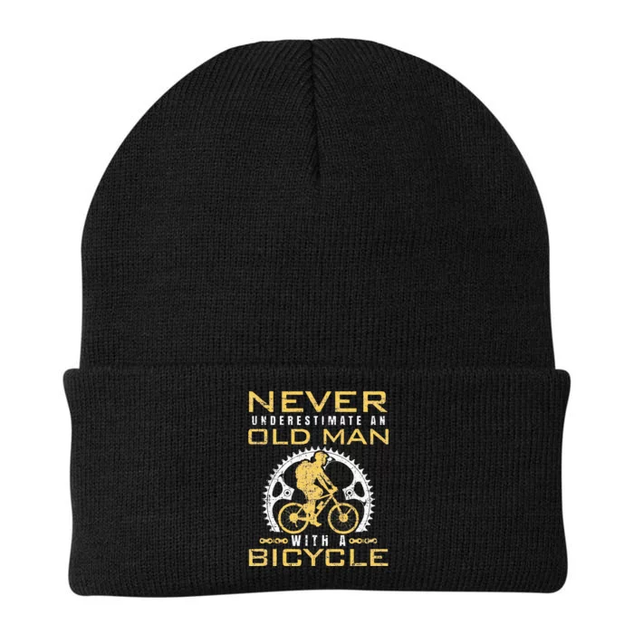 Never Underestimate An Old Man With A Bicycle Knit Cap Winter Beanie