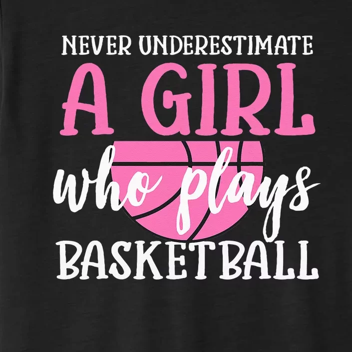 Never Underestimate A Girl Who Plays Basketball Girl Power ChromaSoft Performance T-Shirt