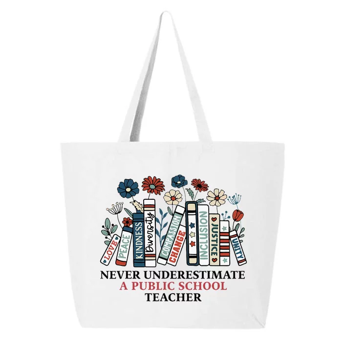 Never Underestimate A Public School Teacher 25L Jumbo Tote