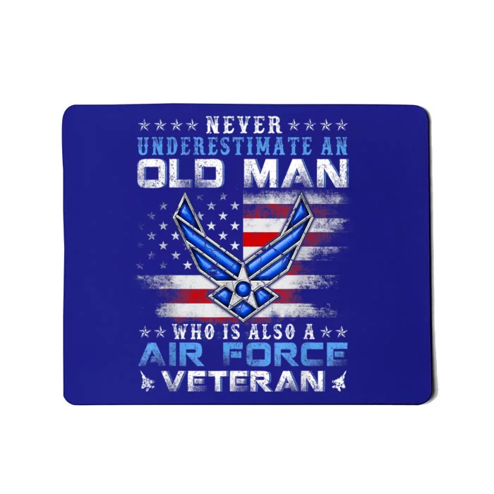 Never Underestimate An Old Man US Air Force Veteran Vintage Mousepad