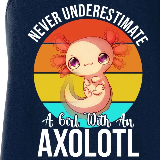 Never Underestimate A Girl With An Axolotl Women's Racerback Tank