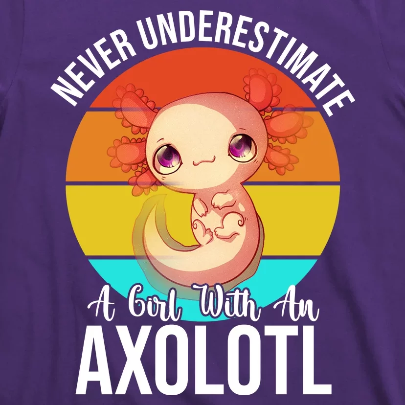 Never Underestimate A Girl With An Axolotl T-Shirt