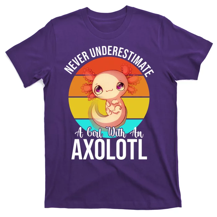 Never Underestimate A Girl With An Axolotl T-Shirt