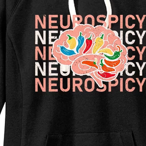 Neurospicy Universe Adhd Autism Awareness And Acceptance Women's Fleece Hoodie