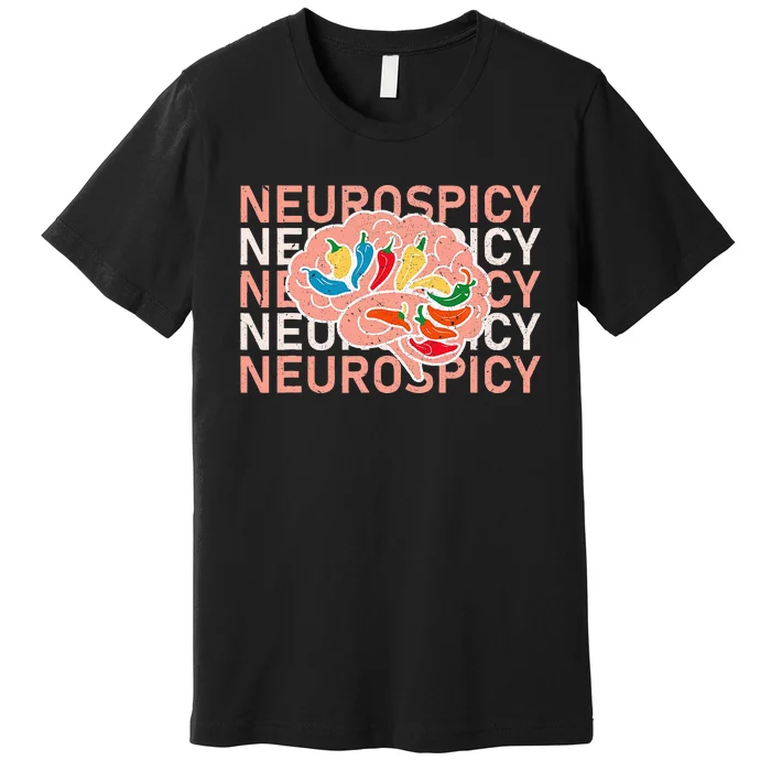 Neurospicy Universe Adhd Autism Awareness And Acceptance Premium T-Shirt