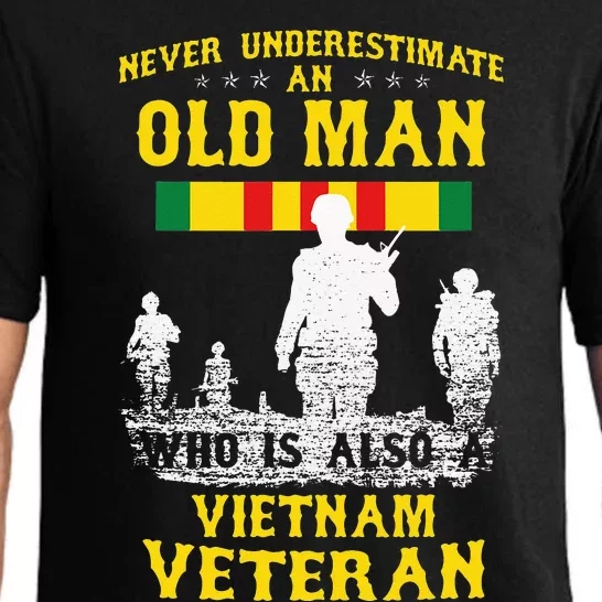 Never Underestimate An OLD MAN Vietnam Veteran Gift Pajama Set