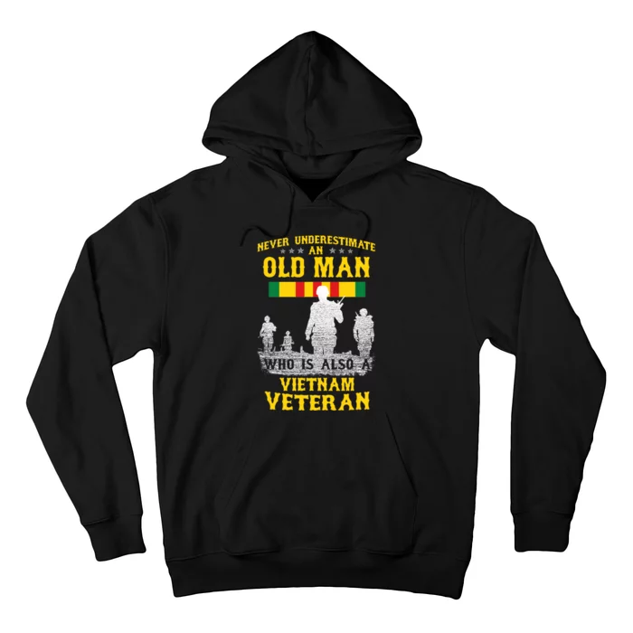 Never Underestimate An Old Man Vietnam Veteran Gift Hoodie