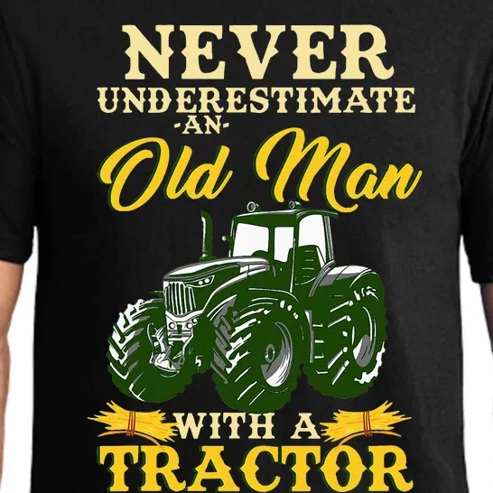 Never Underestimate An Old Man With A Tractor Pajama Set