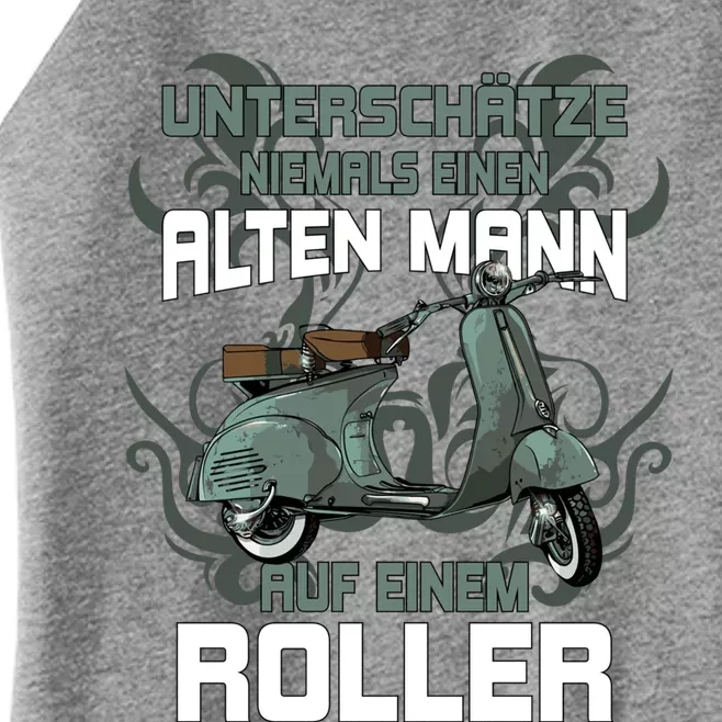 Never Underestimate An Old On A Scooter Meaningful Gift Women’s Perfect Tri Rocker Tank