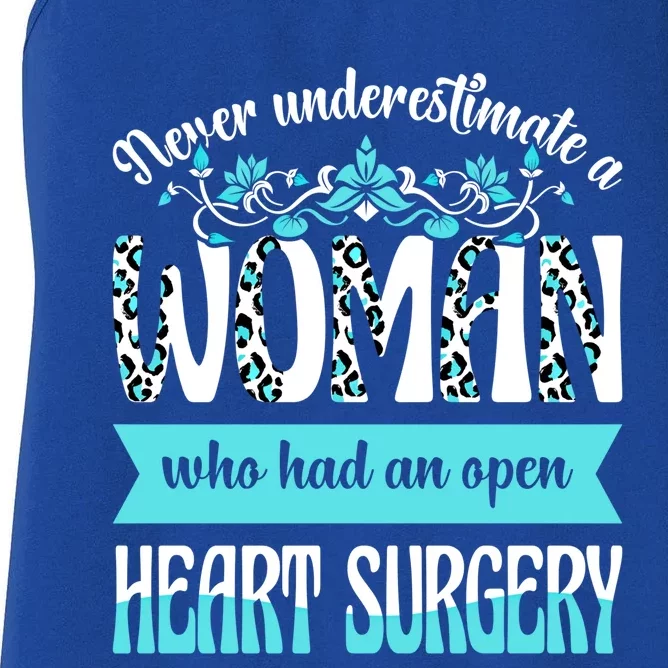 Never Underestimate A Who Had An Open Heart Surgery Gift Women's Racerback Tank