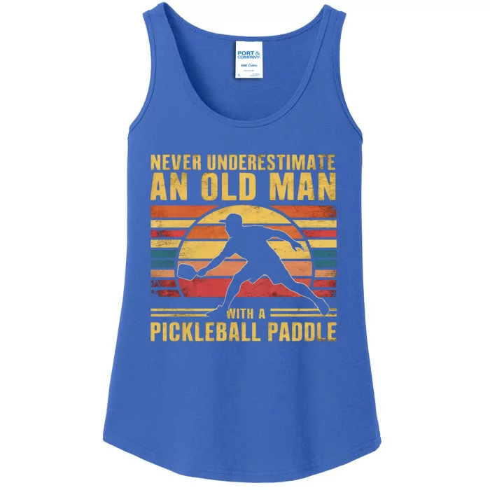 Never Underestimate An Old Pickleball Paddle Vintage Meaningful Gift Ladies Essential Tank