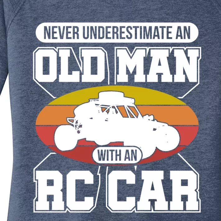 Never Underestimate An Old With An Rc Car Gift Women's Perfect Tri Tunic Long Sleeve Shirt