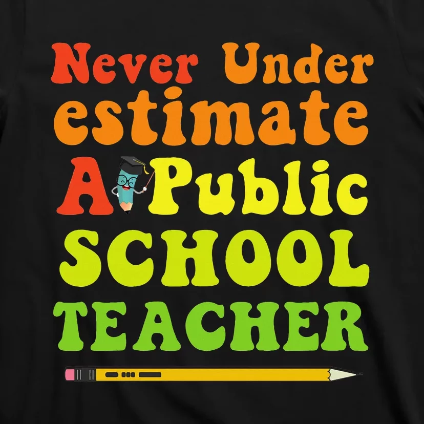 Never Underestimate A Public School Teacher Long Sleeve T-Shirt