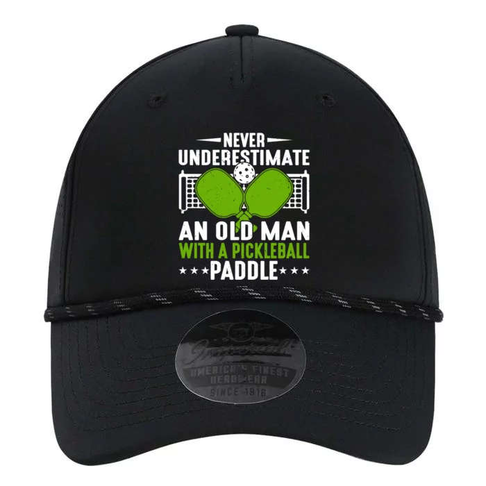 Never Underestimate An Old With A Pickleball Paddle Gift Performance The Dyno Cap