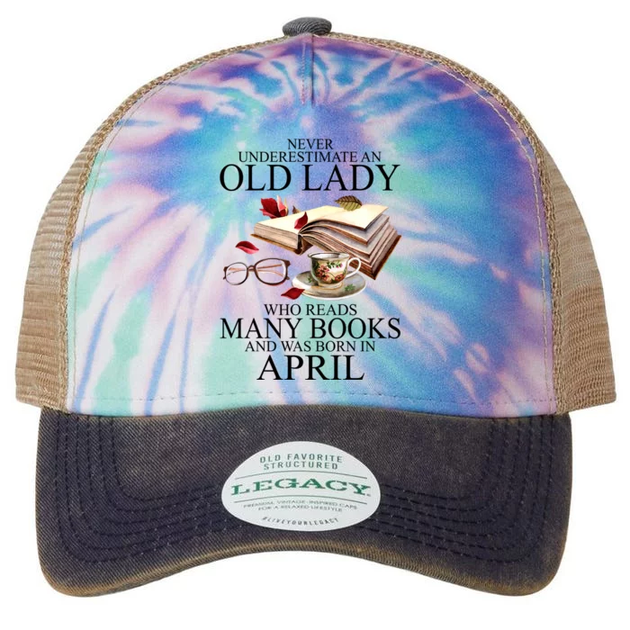 Never Underestimate An Old Lady Who Reads Many Books Gift Legacy Tie Dye Trucker Hat