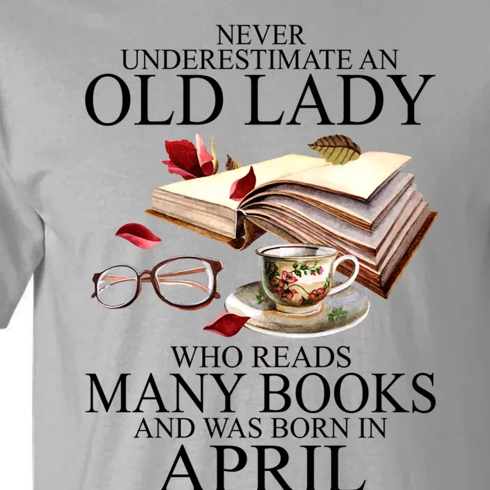 Never Underestimate An Old Lady Who Reads Many Books Gift Tall T-Shirt