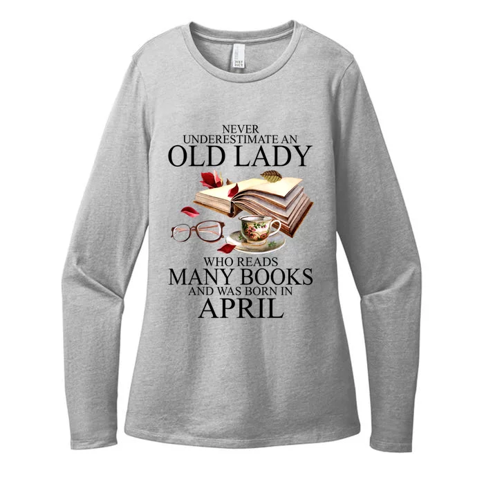 Never Underestimate An Old Lady Who Reads Many Books Gift Womens CVC Long Sleeve Shirt