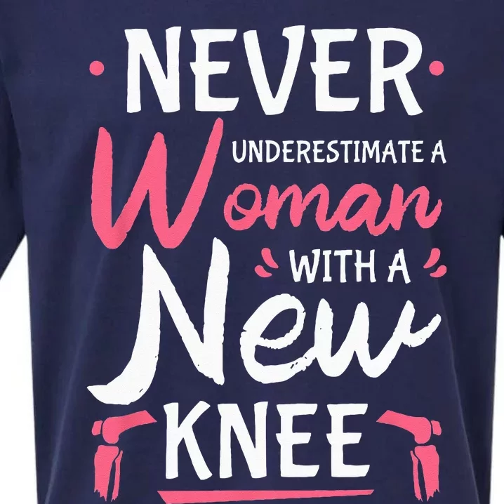 Never Underestimate A Women New Knee Replacement Surgery Sueded Cloud Jersey T-Shirt