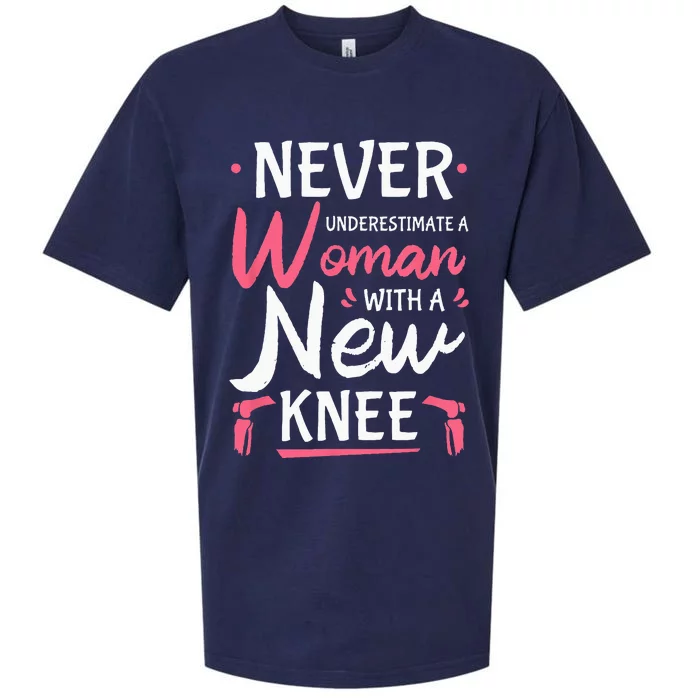 Never Underestimate A Women New Knee Replacement Surgery Sueded Cloud Jersey T-Shirt